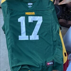 NFL Green and White Mesh Football Jersey with NFLPA Patch